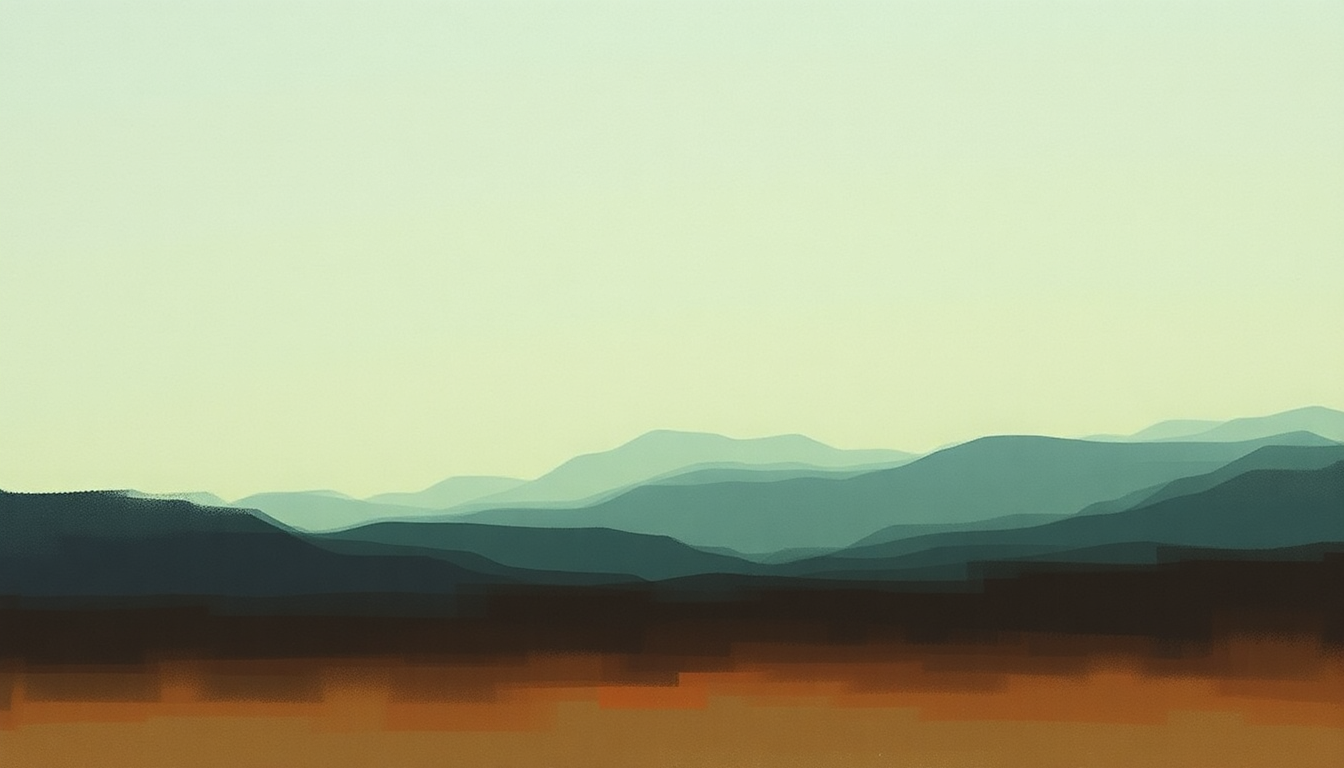 Fan-driven abstract illustration evoking the emotional arc of Long Distance Runaround by Red House Painters