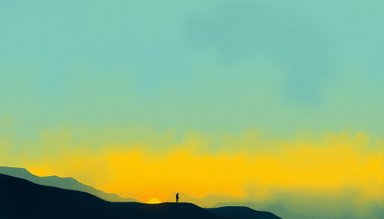 Fan-driven abstract illustration evoking the emotional arc of Long Nights by Eddie Vedder