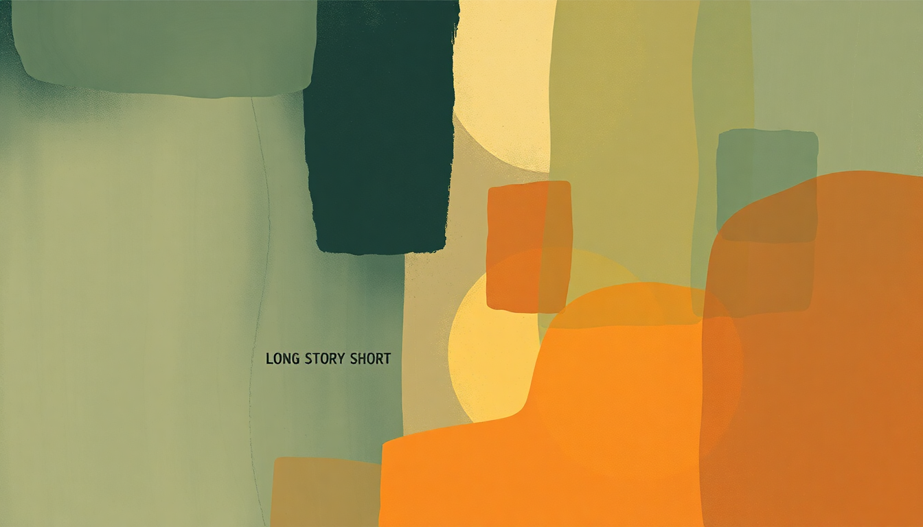 Fan-driven abstract illustration evoking the emotional arc of Long Story Short by Taylor Swift