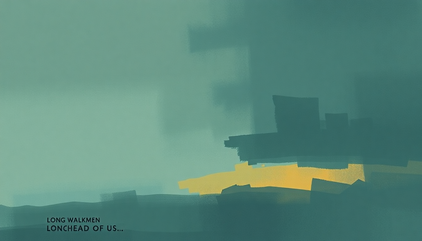 Fan-driven abstract illustration evoking the emotional arc of Long Time Ahead of Us by The Walkmen