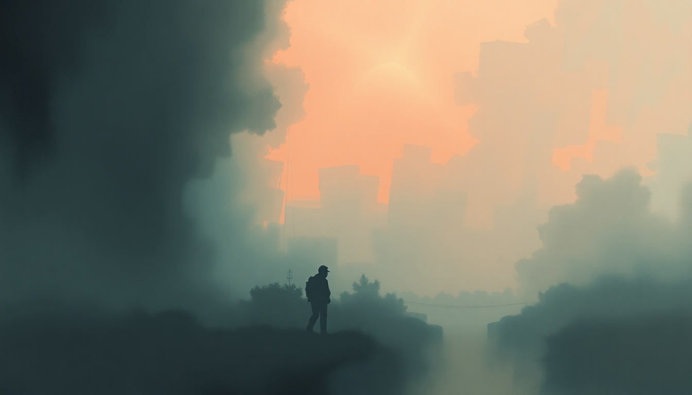 Fan-driven abstract illustration evoking the emotional arc of Long Walk Home by Bruce Springsteen