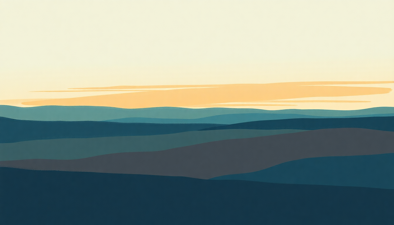Fan-driven abstract illustration evoking the emotional arc of Long White Line by Sturgill Simpson