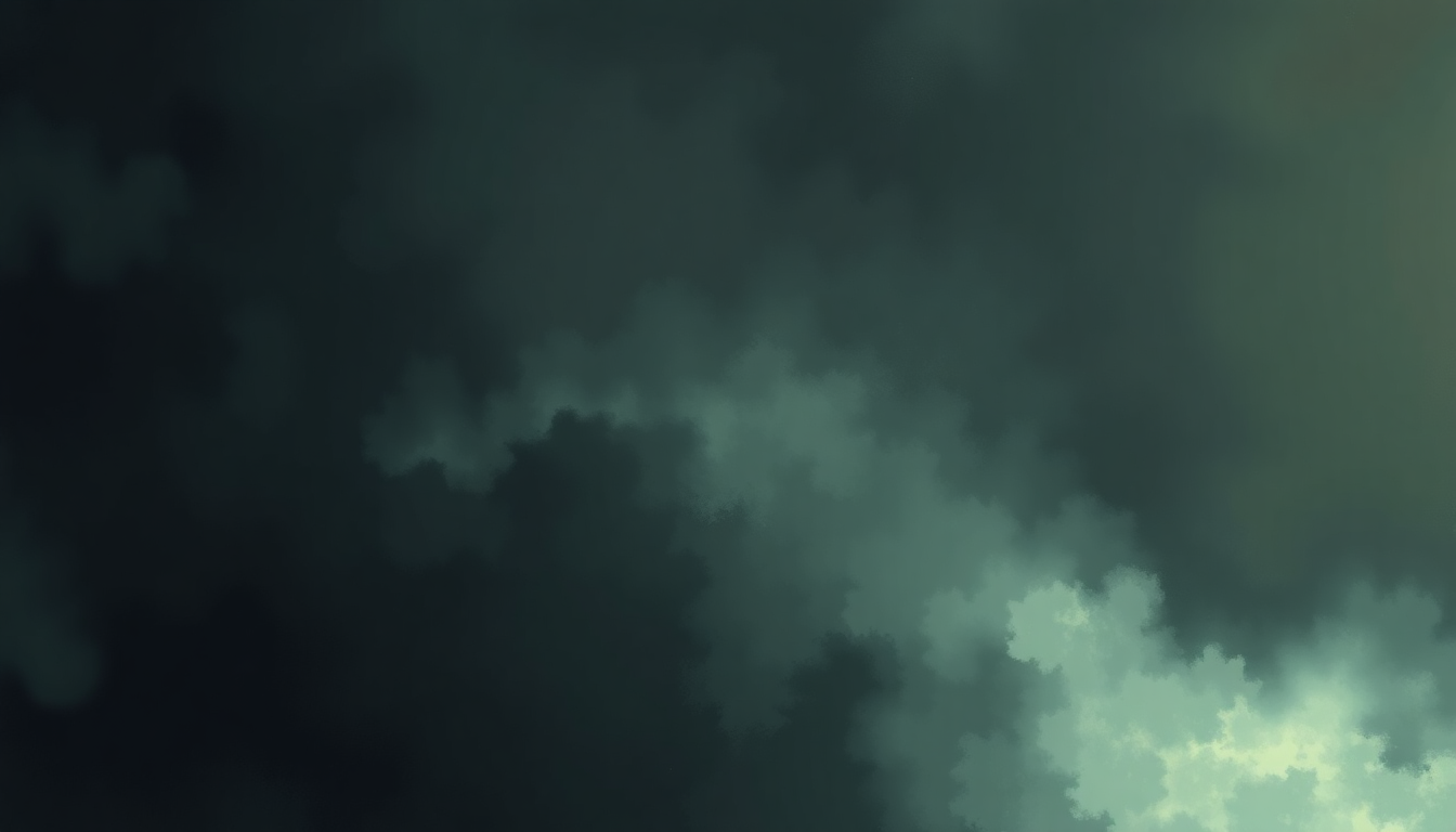 Fan-driven abstract illustration evoking the emotional arc of Lopsided by At The Drive In