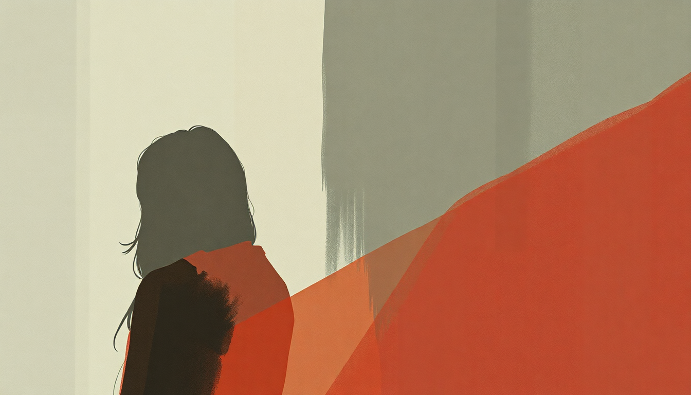 Fan-driven abstract illustration evoking the emotional arc of Losing by H.E.R.