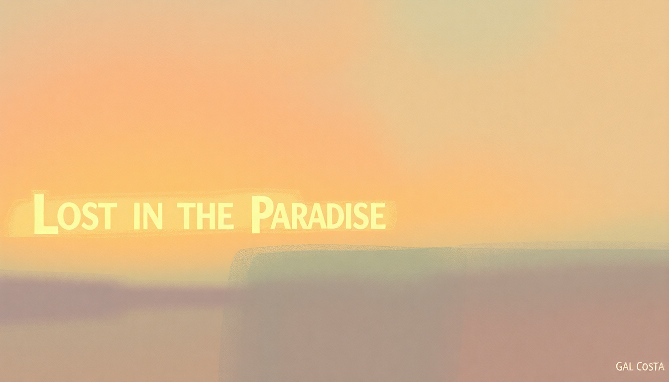 Fan-driven abstract illustration evoking the emotional arc of Lost in the Paradise by Gal Costa