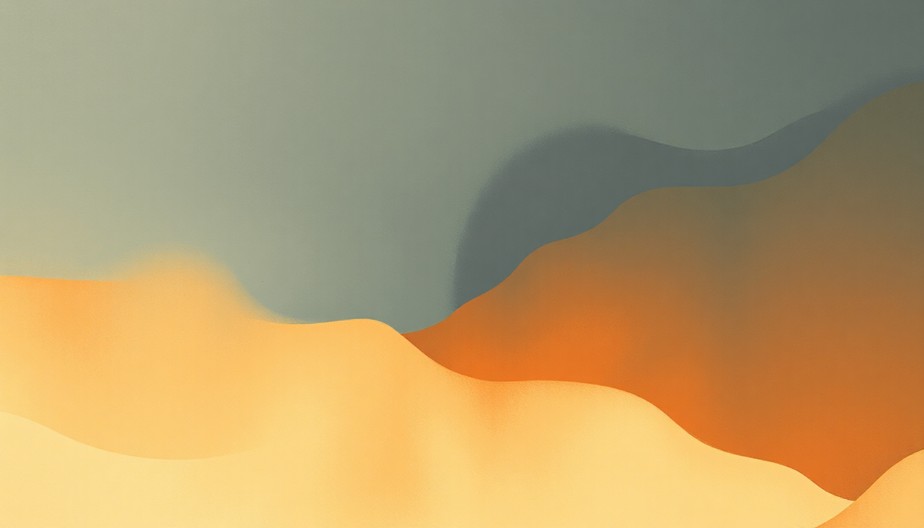 Fan-driven abstract illustration evoking the emotional arc of Lost in Thought by Jon Hopkins