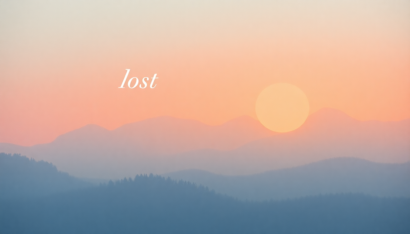 Fan-driven abstract illustration evoking the emotional arc of Lost by Michael Buble