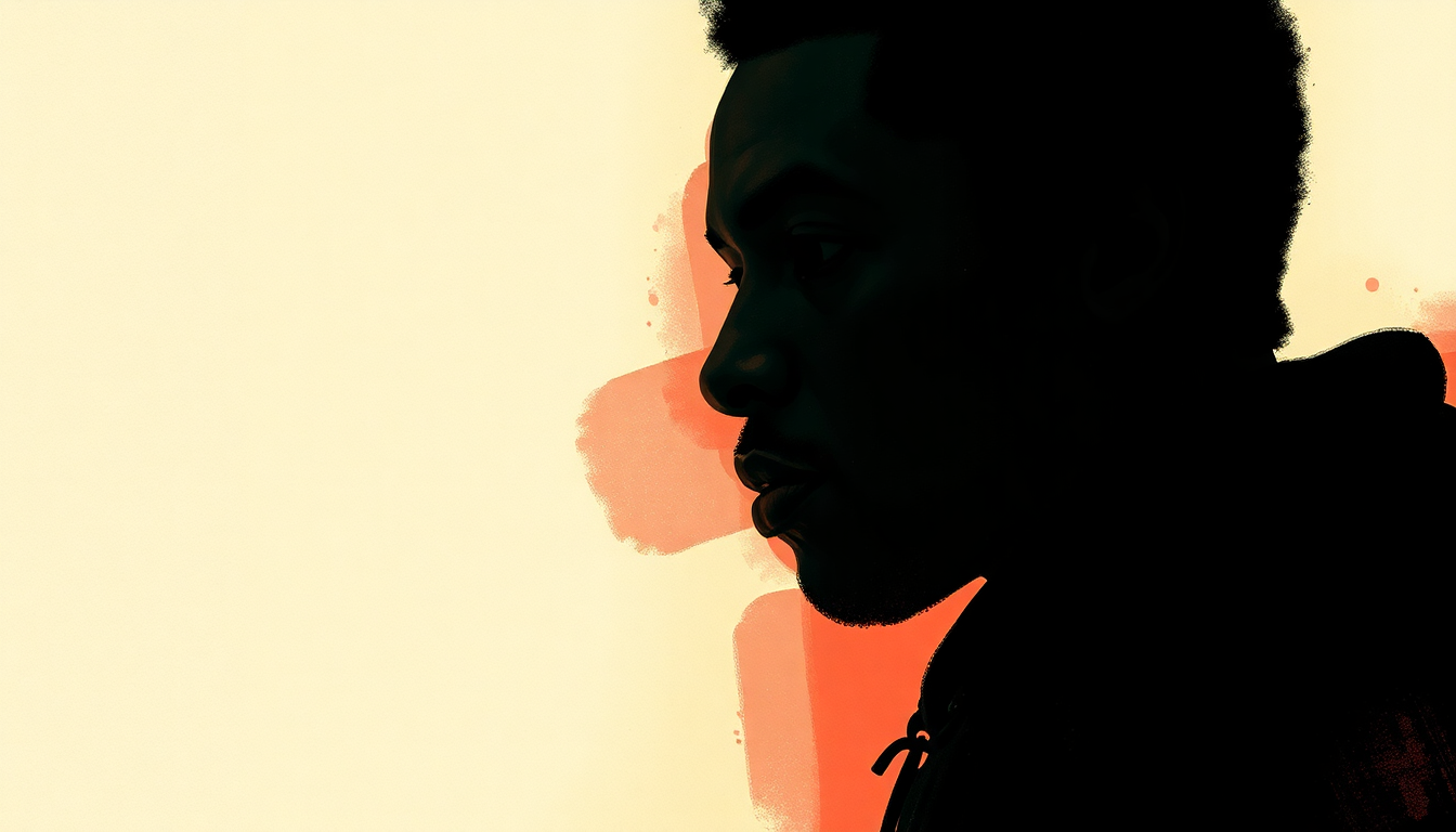 Fan-driven abstract illustration evoking the emotional arc of Lost Ones by J. Cole