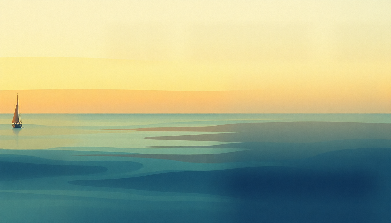 Fan-driven abstract illustration evoking the emotional arc of Lost Sailor by Grateful Dead
