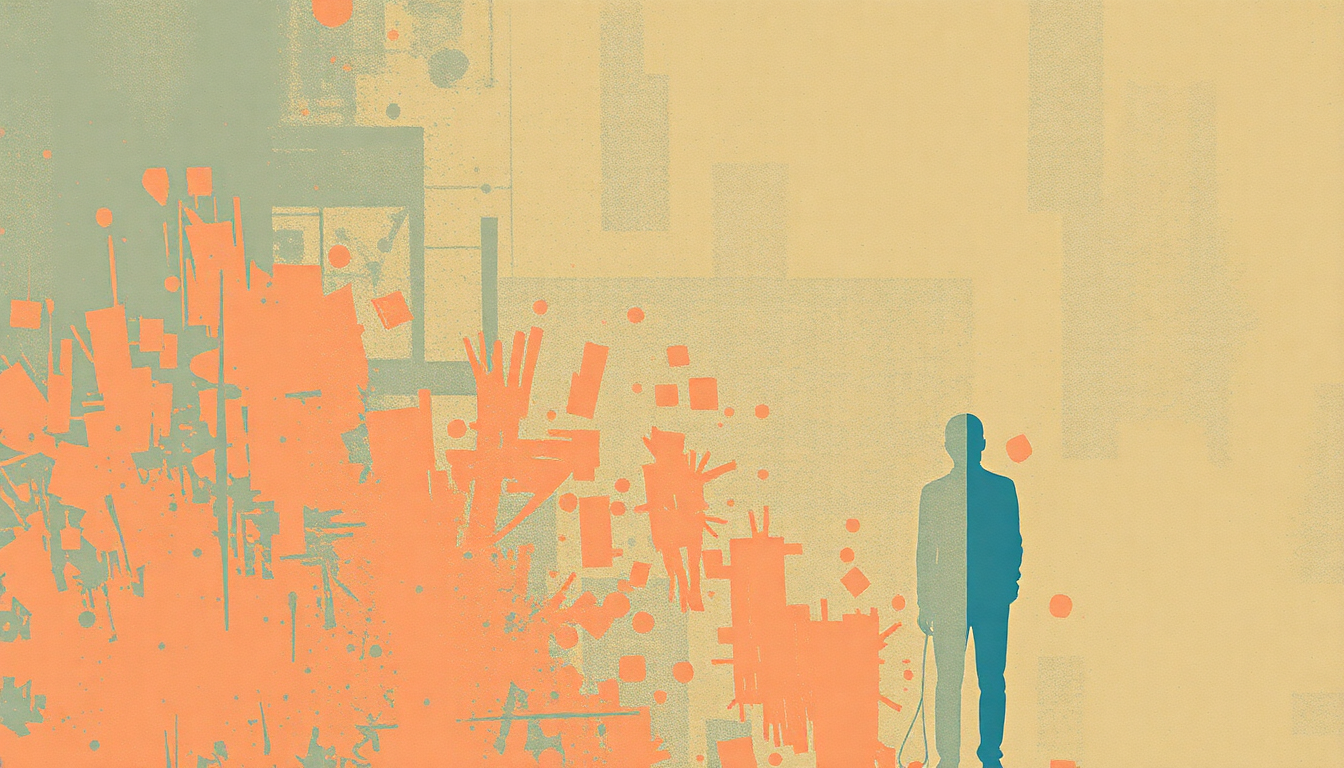 Fan-driven abstract illustration evoking the emotional arc of Loudmouth by Ramones