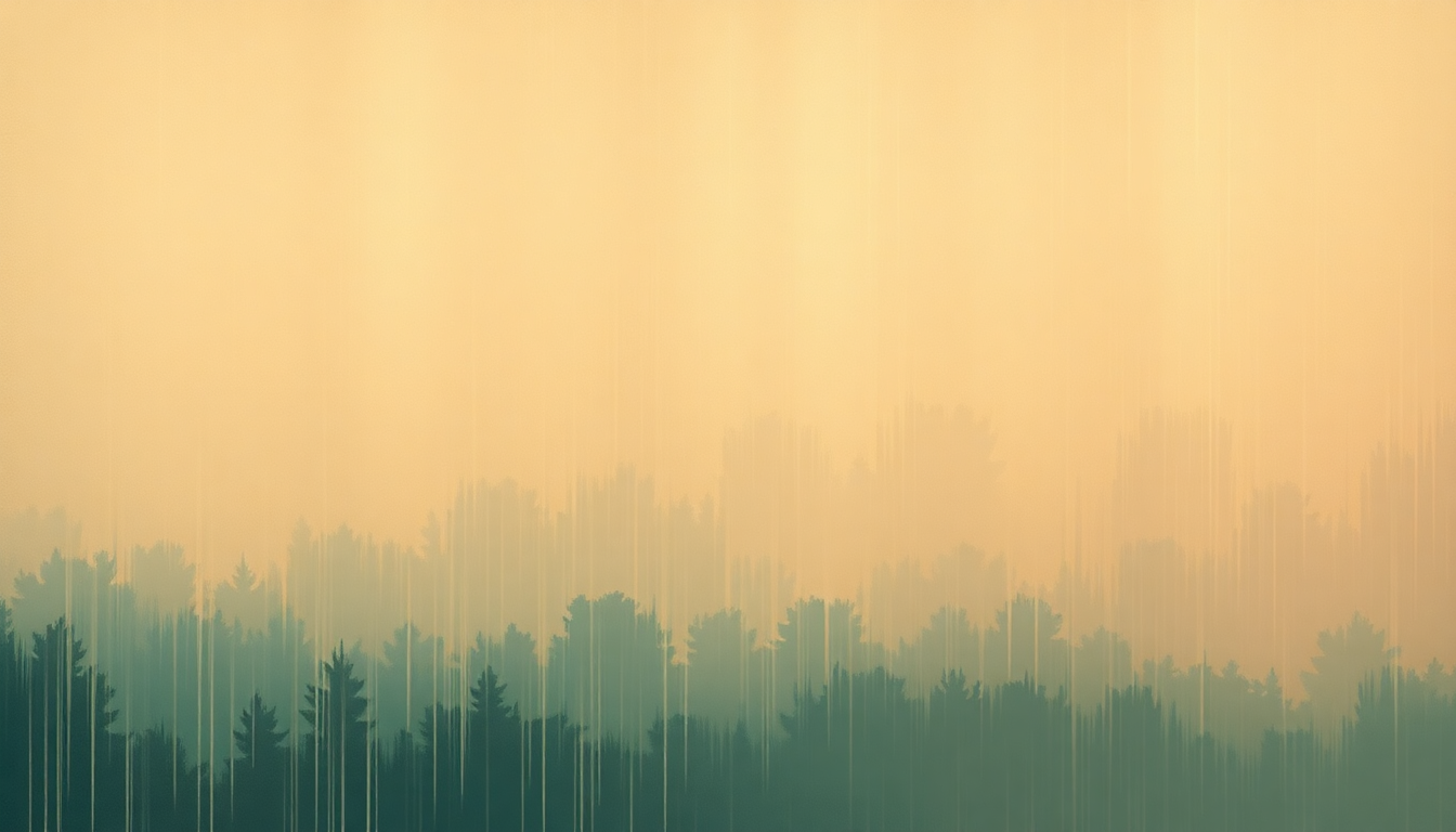 Fan-driven abstract illustration evoking the emotional arc of Louisiana Rain by Tom Petty and the Heartbreakers