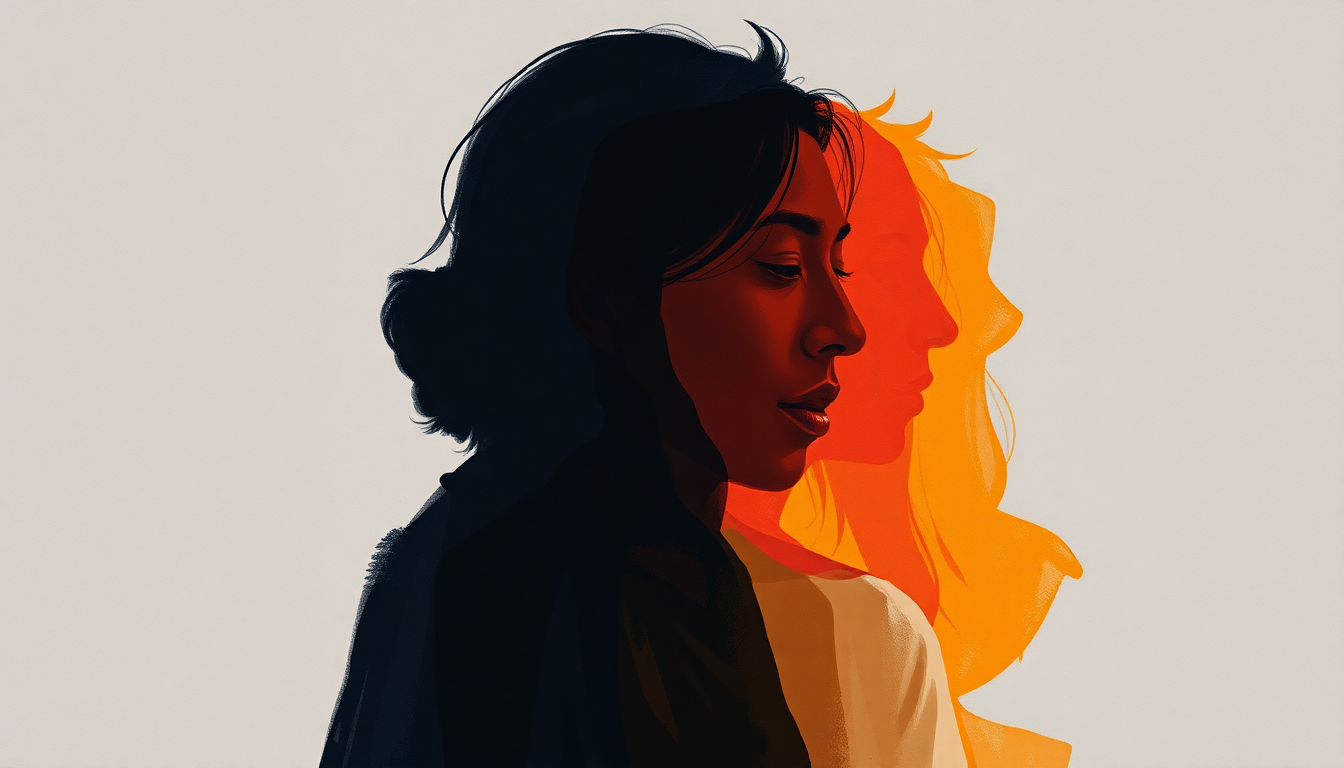 Fan-driven abstract illustration evoking the emotional arc of Love and Life by Eric Benet