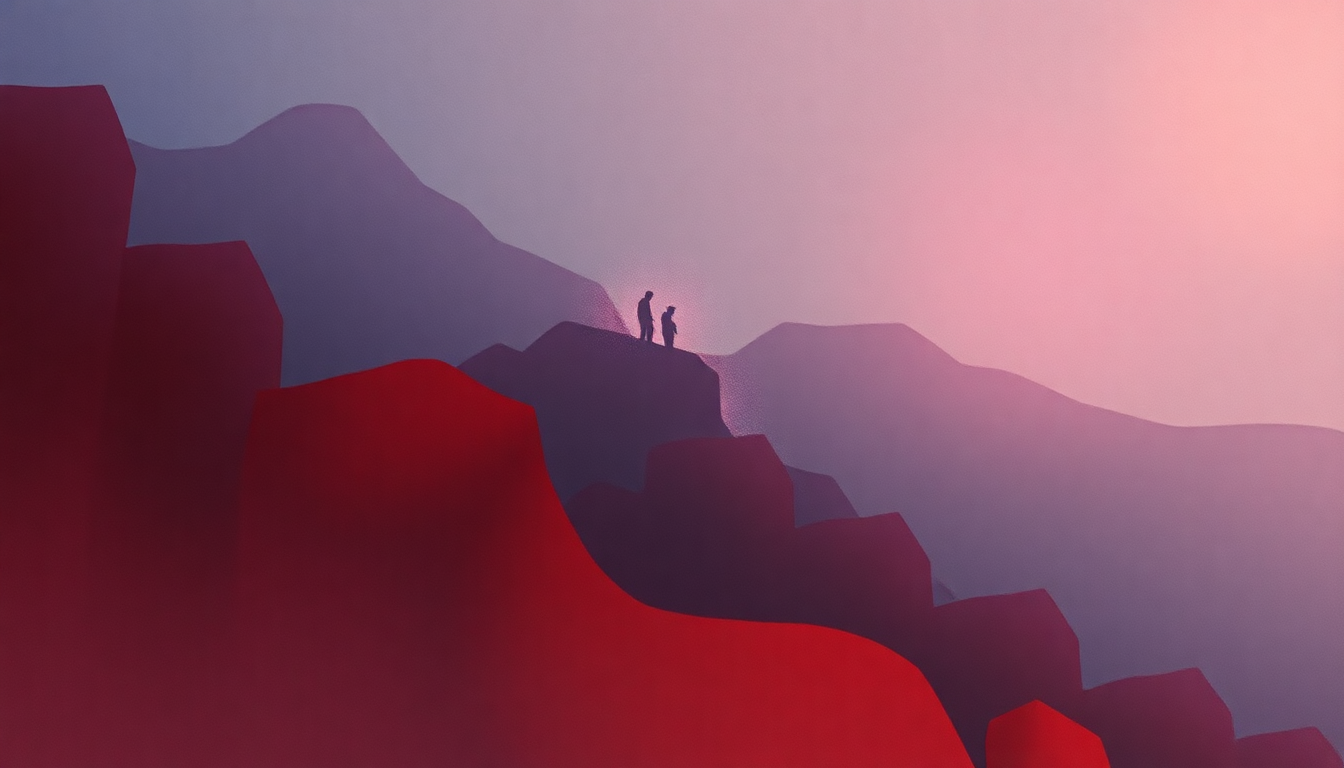 Fan-driven abstract illustration evoking the emotional arc of Love and Lust by Eric Benet