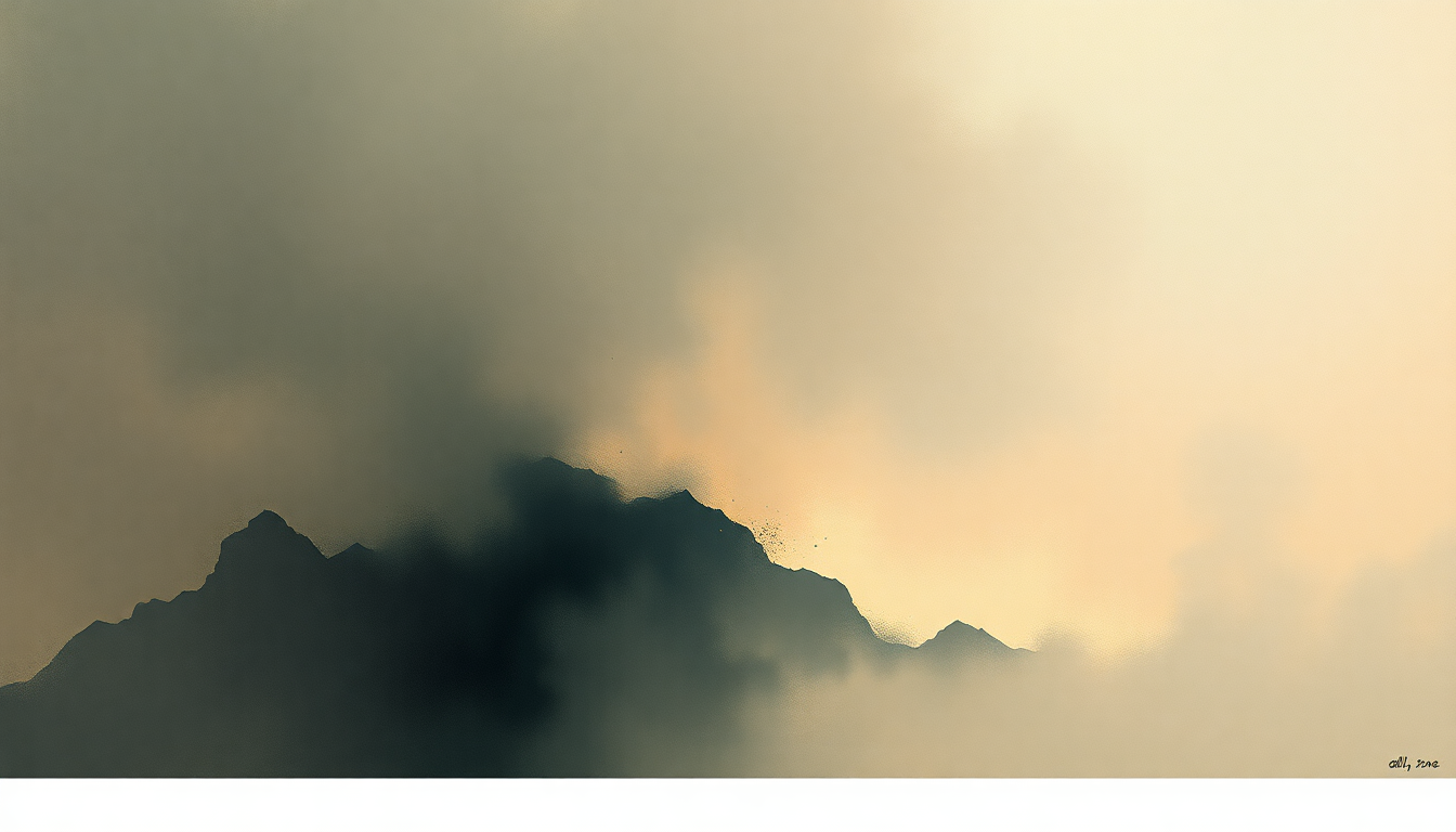 Fan-driven abstract illustration evoking the emotional arc of Love Can Move Mountains by Celine Dion