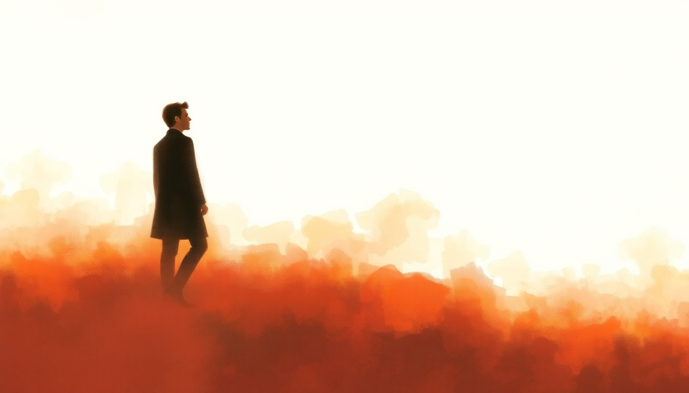 Fan-driven abstract illustration evoking the emotional arc of Love Etc. by Pet Shop Boys
