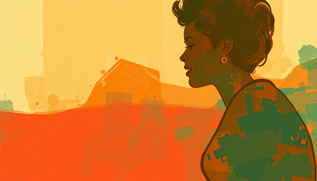 Fan-driven abstract illustration evoking the emotional arc of Love Is Like a Heat Wave by Martha and the Vandellas