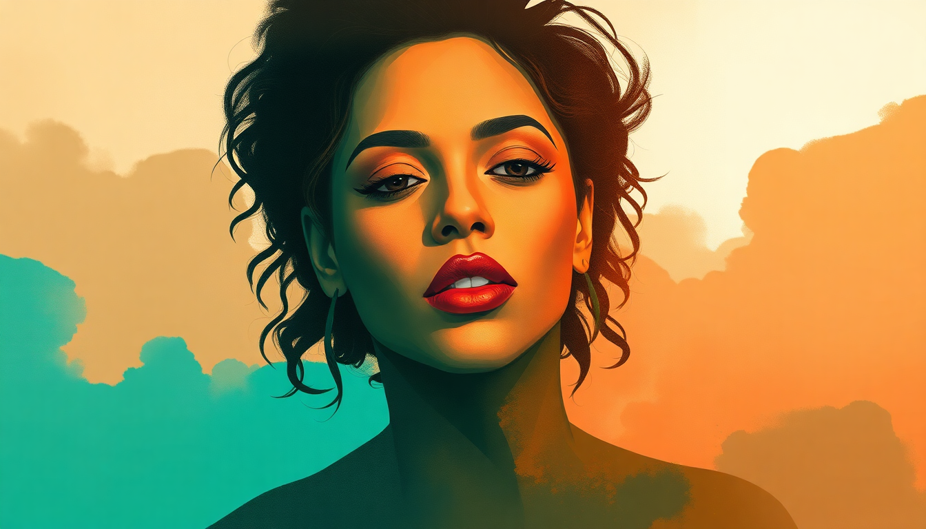 Fan-driven abstract illustration evoking the emotional arc of Love On Top by Beyoncé