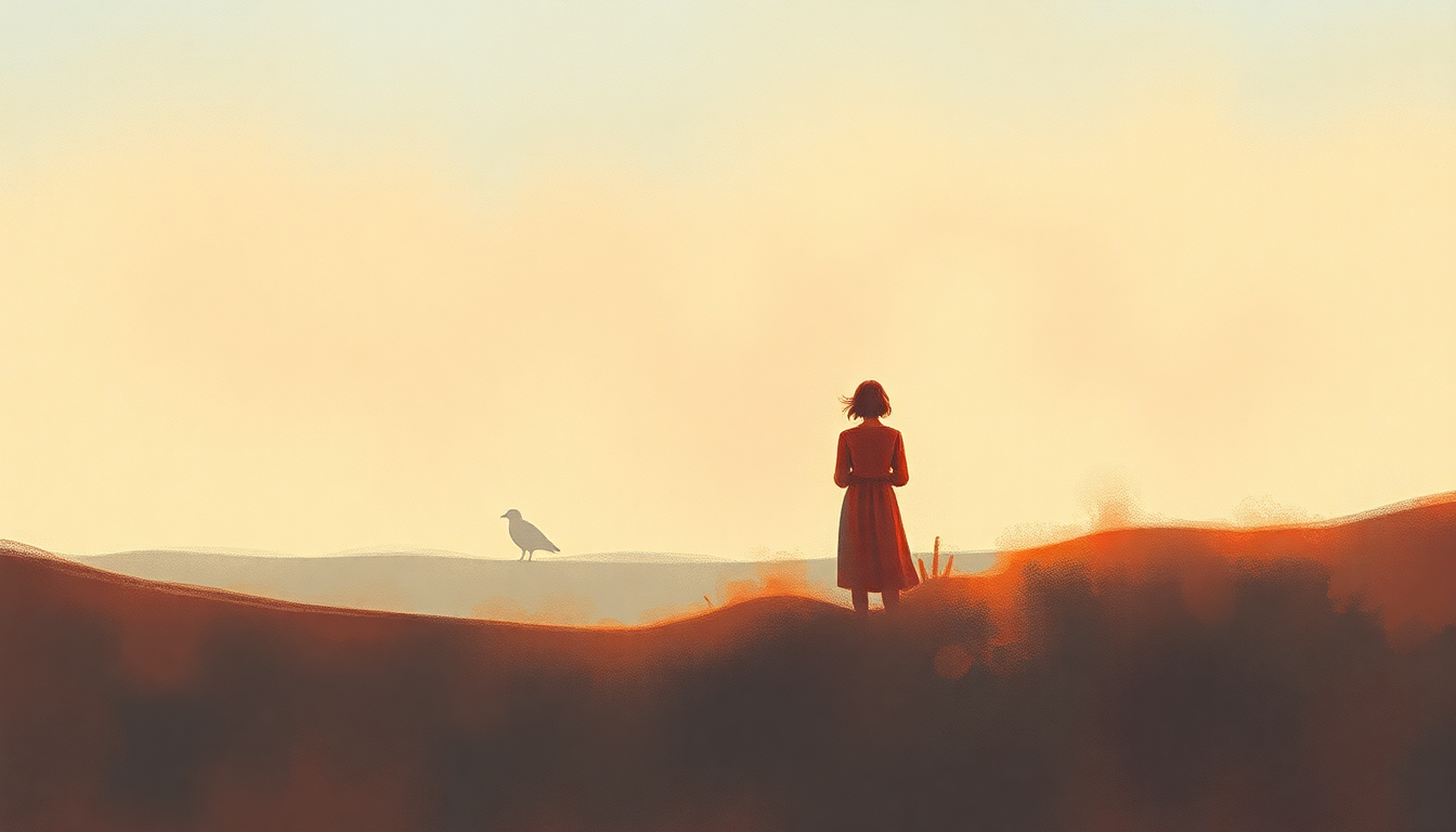 Fan-driven abstract illustration evoking the emotional arc of Love Story by Randy Newman