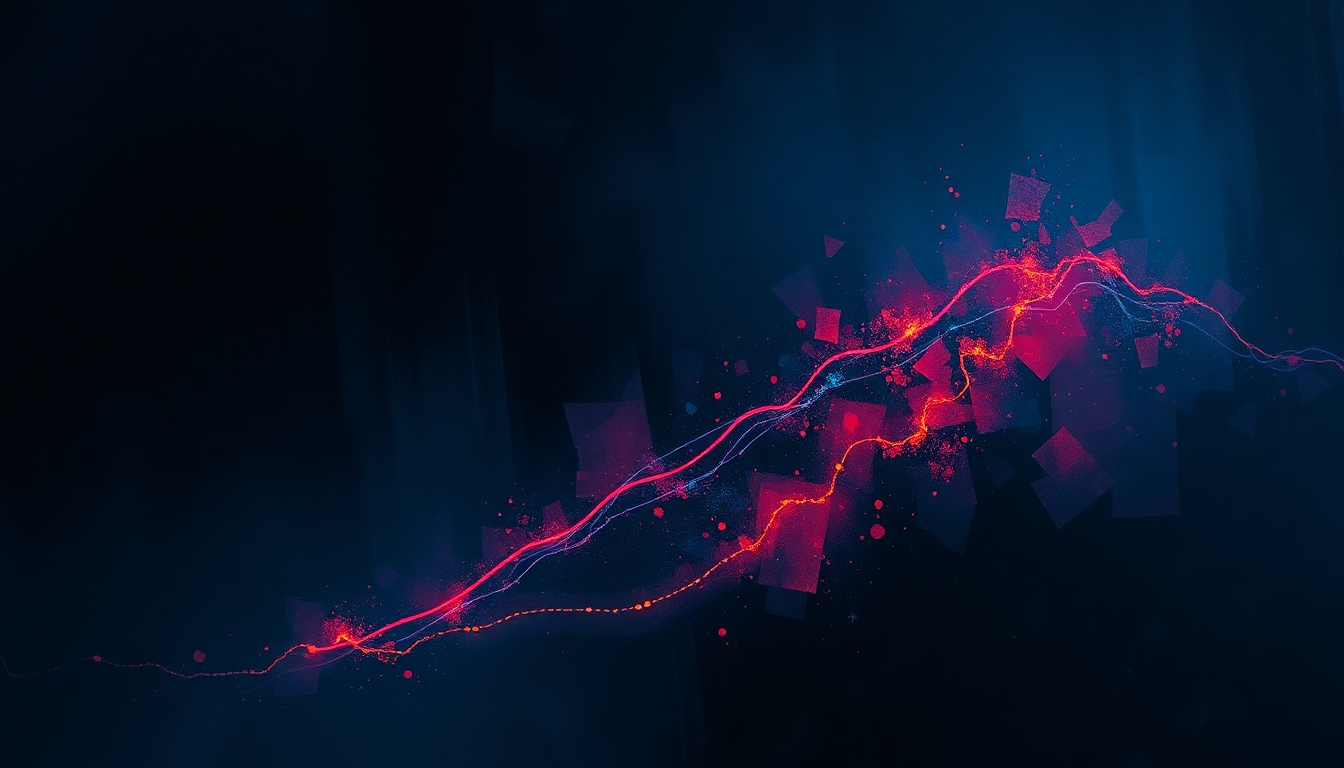 Fan-driven abstract illustration evoking the emotional arc of Love Vigilantes by New Order