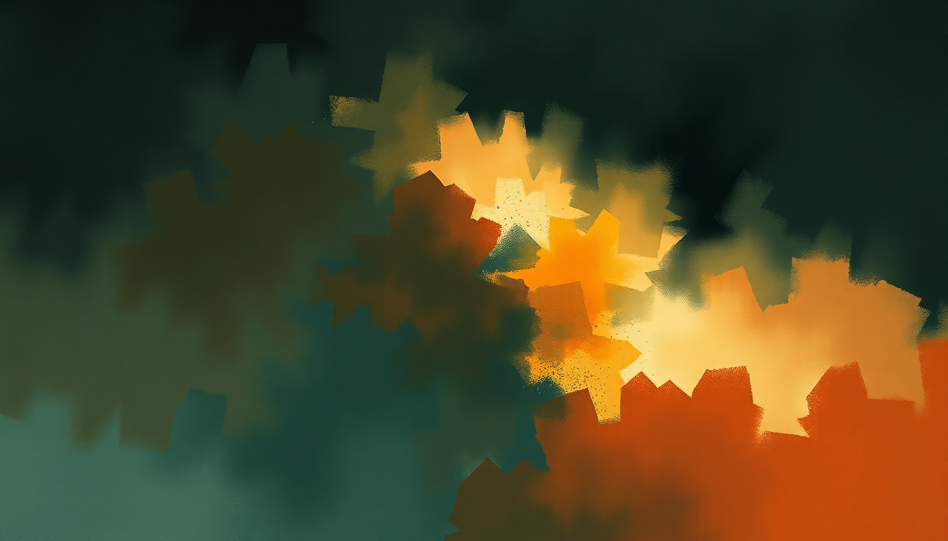 Fan-driven abstract illustration evoking the emotional arc of Lover to Lover by Florence + the Machine