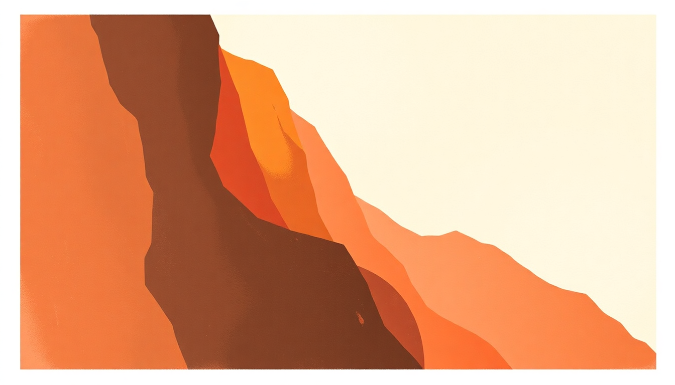 Fan-driven abstract illustration evoking the emotional arc of Loves Me Like a Rock by Paul Simon