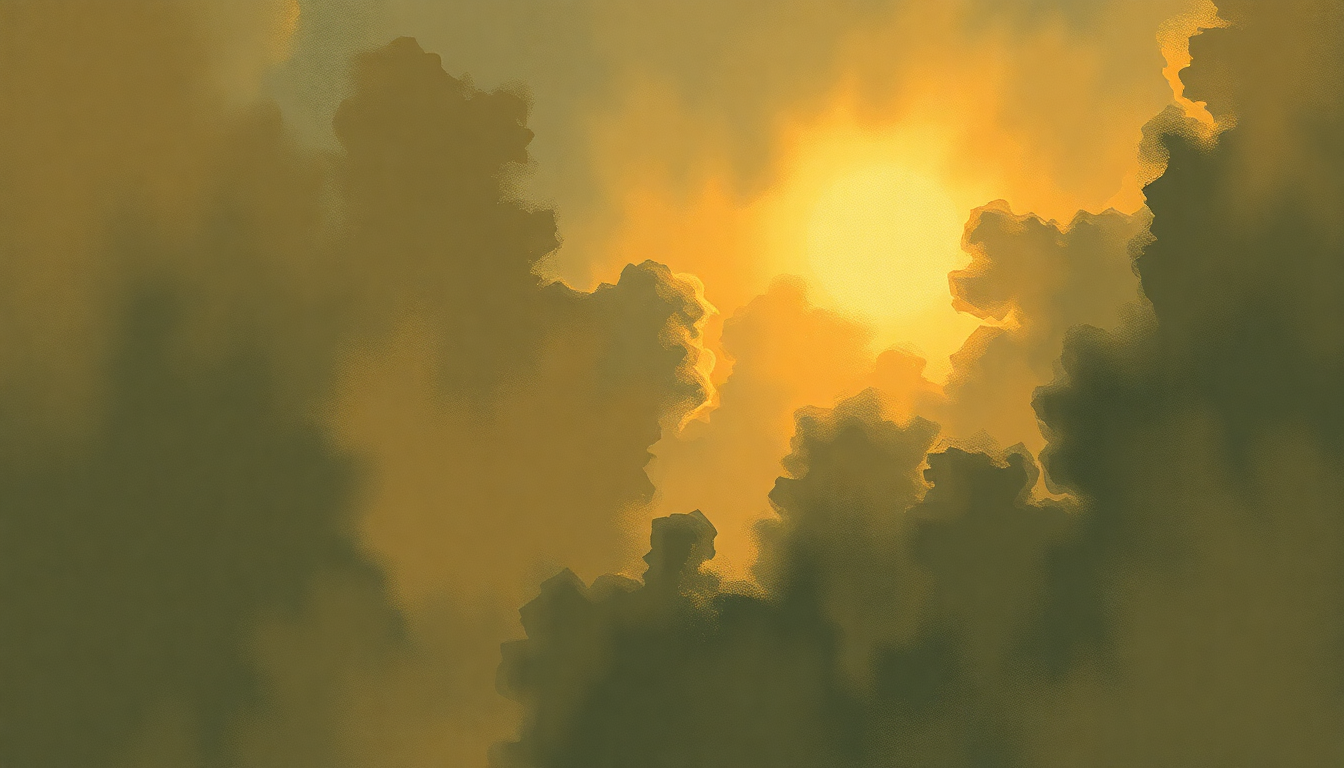 Fan-driven abstract illustration evoking the emotional arc of Lucy in the Sky with Diamonds by The Beatles