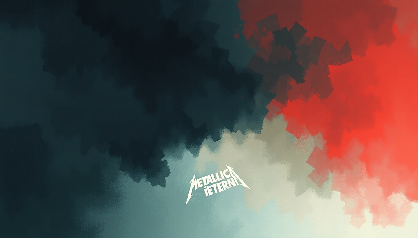 Fan-driven abstract illustration evoking the emotional arc of Lux Æterna by Metallica