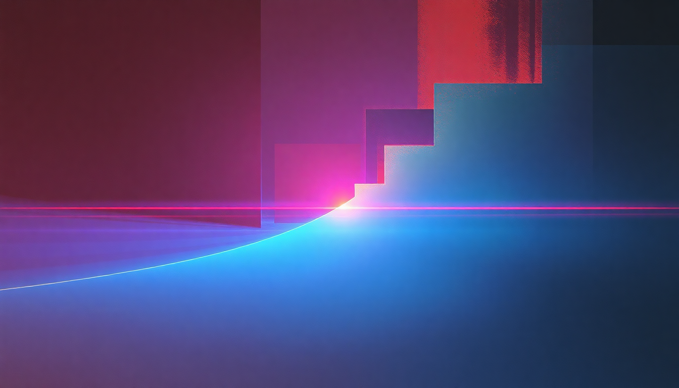 Fan-driven abstract illustration evoking the emotional arc of M.E. by Gary Numan