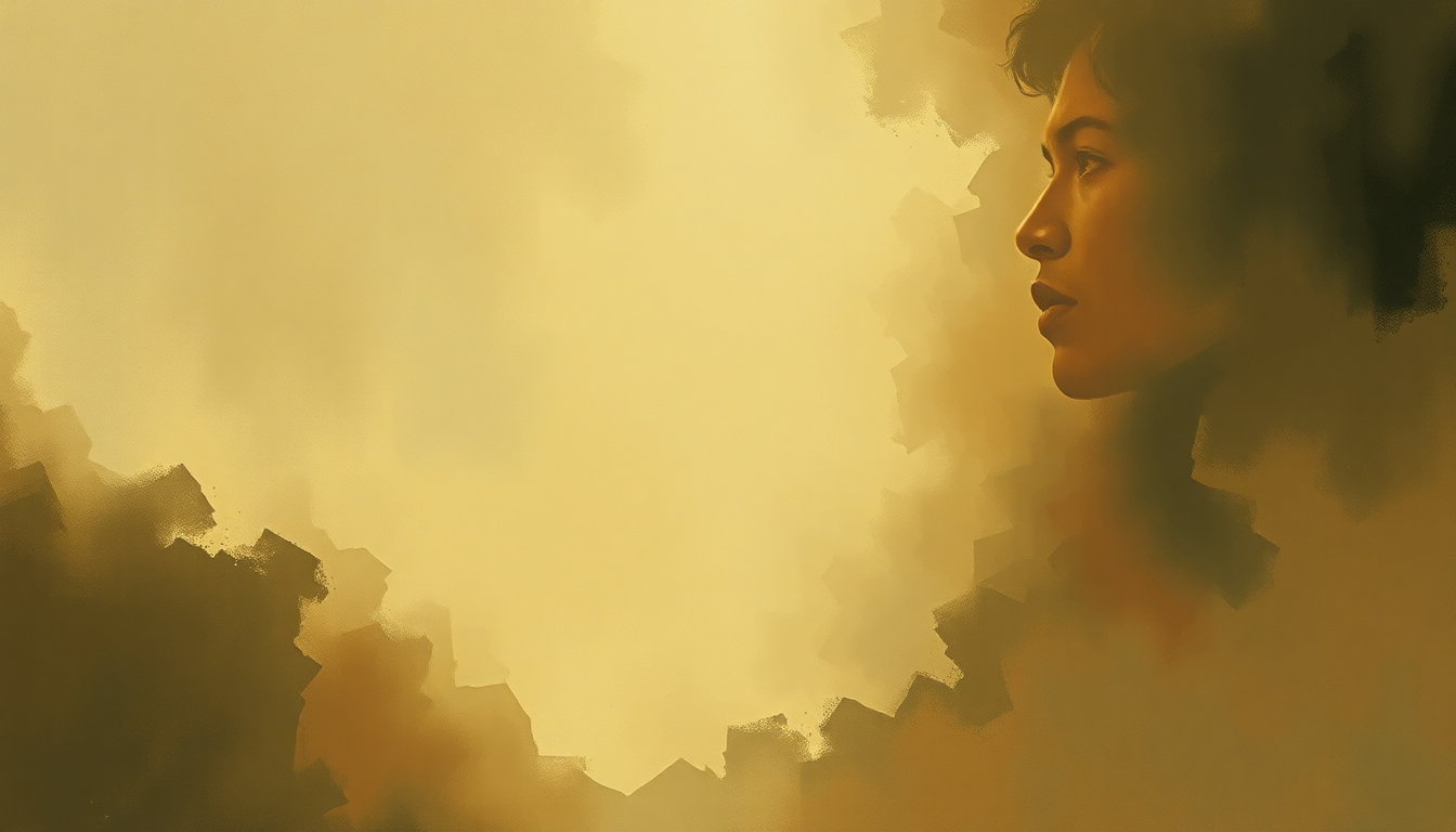 Fan-driven abstract illustration evoking the emotional arc of Machine Gun by Jimi Hendrix