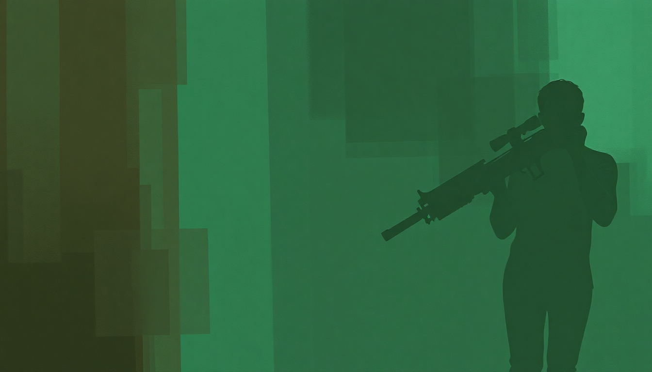 Fan-driven abstract illustration evoking the emotional arc of Machine Gun by Portishead