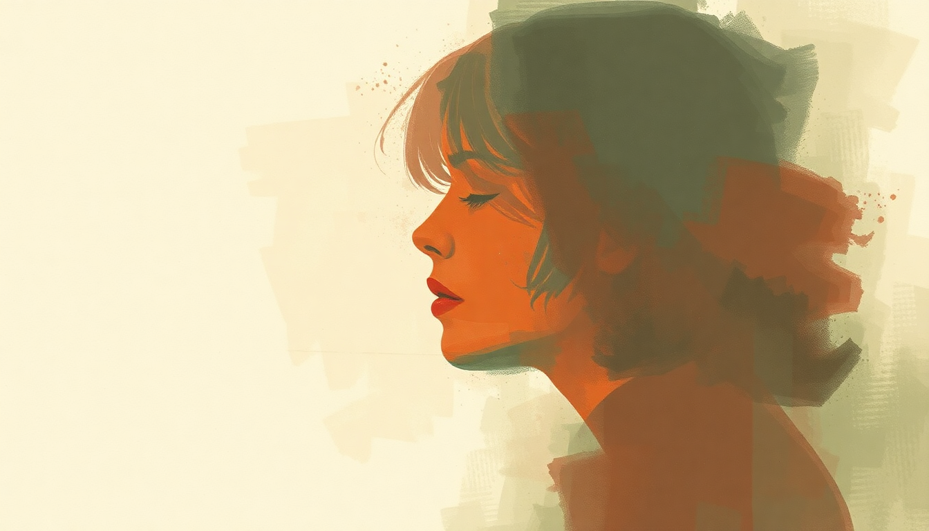 Fan-driven abstract illustration evoking the emotional arc of Mad Woman by Taylor Swift