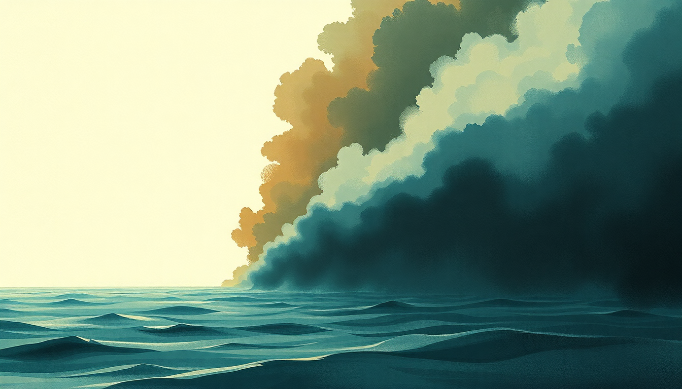 Fan-driven abstract illustration evoking the emotional arc of Madman Across the Water by Elton John
