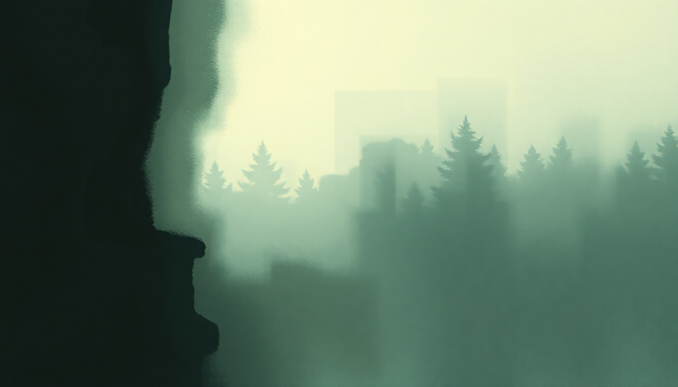 Fan-driven abstract illustration evoking the emotional arc of Magic and Loss by Lou Reed