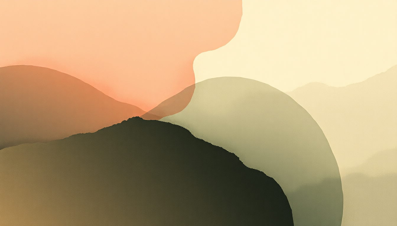 Fan-driven abstract illustration evoking the emotional arc of Magnetized by Wilco