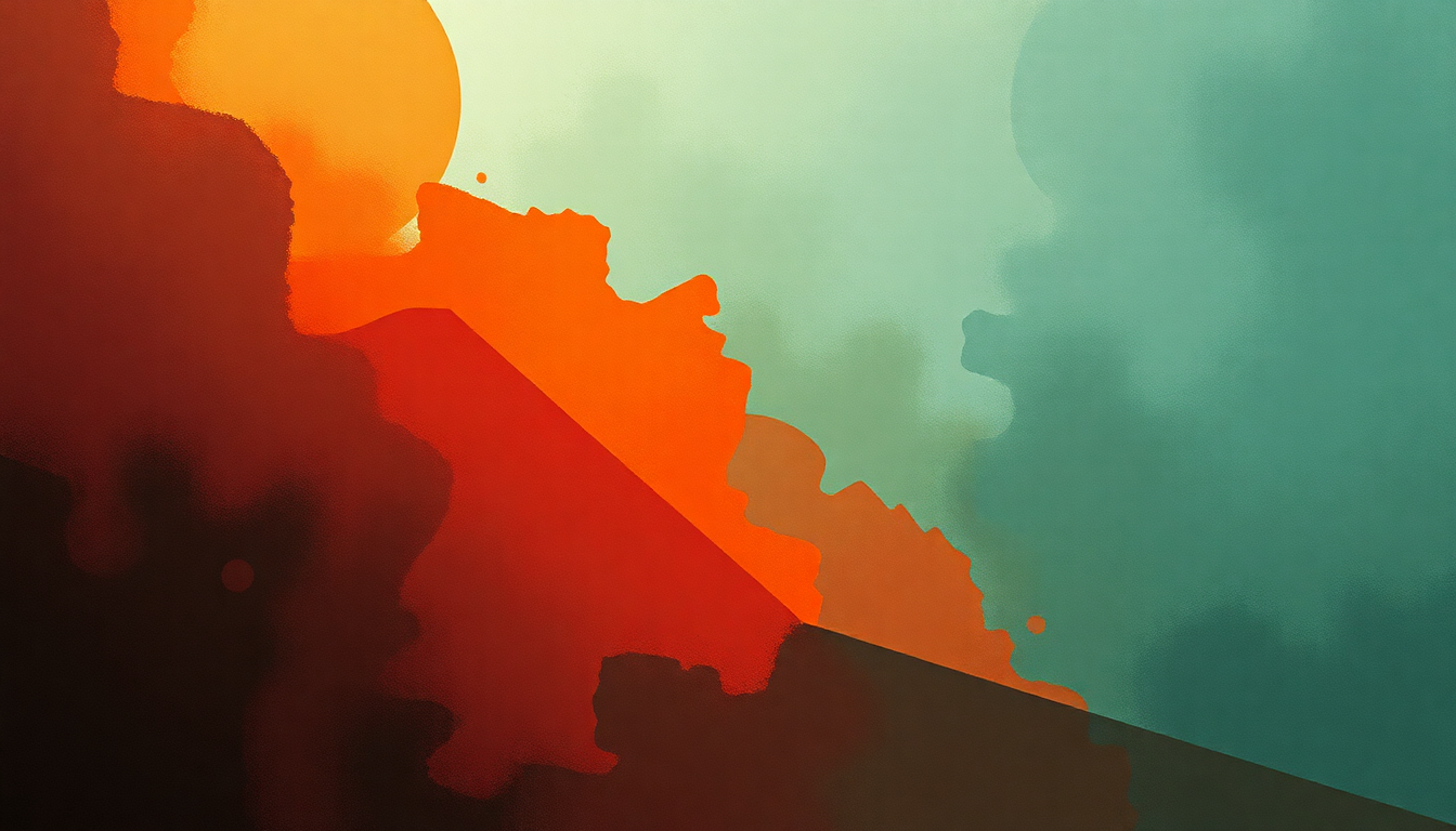 Fan-driven abstract illustration evoking the emotional arc of Make Art Not Friends by Sturgill Simpson