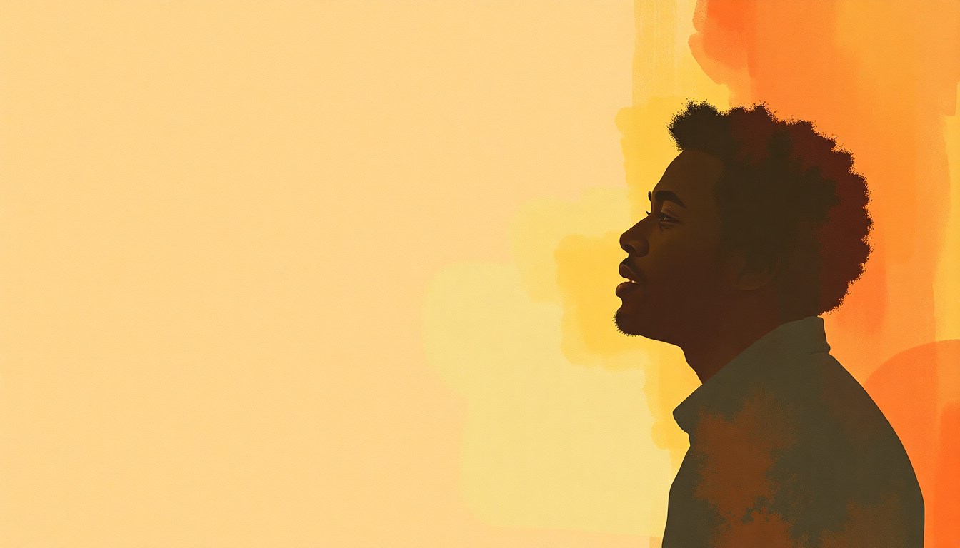 Fan-driven abstract illustration evoking the emotional arc of Make Love to Your Mind by Bill Withers