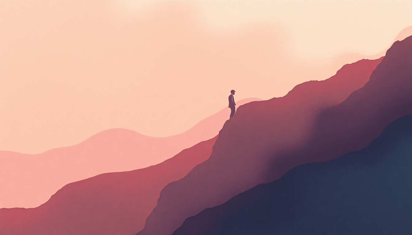 Fan-driven abstract illustration evoking the emotional arc of Make No Mistake by Kenny Rogers