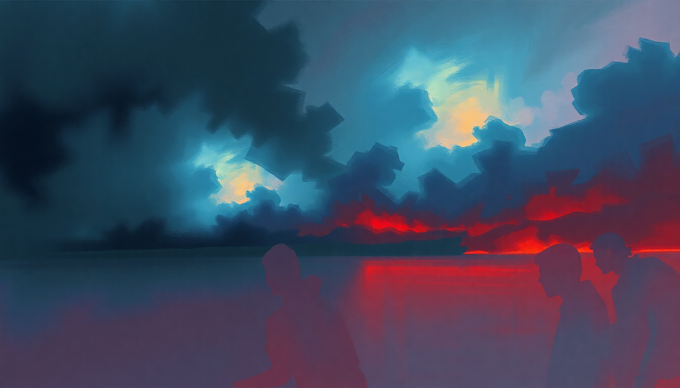 Fan-driven abstract illustration evoking the emotional arc of Makes No Sense at All by Hüsker Dü