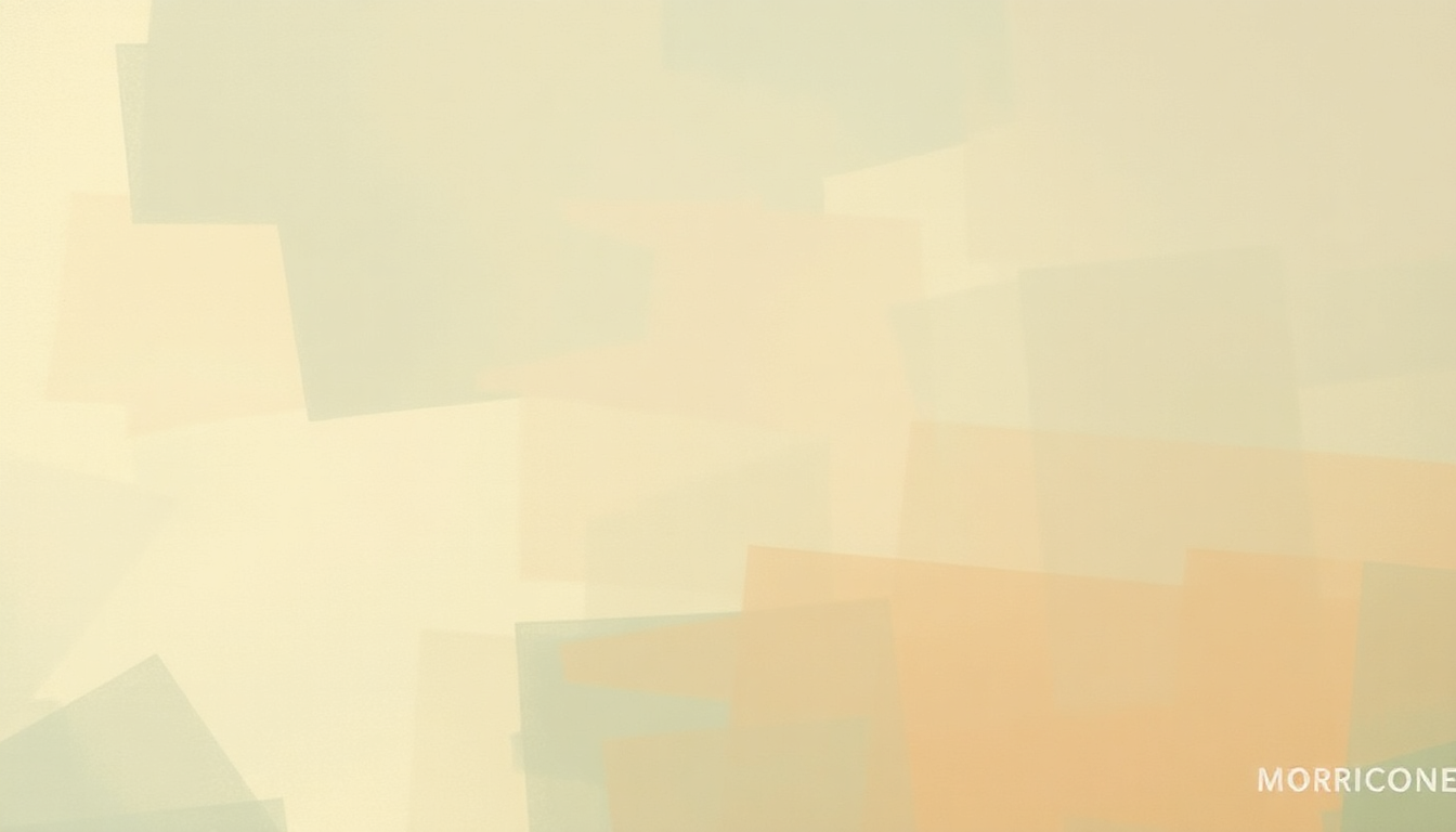 Fan-driven abstract illustration evoking the emotional arc of Malena by Ennio Morricone