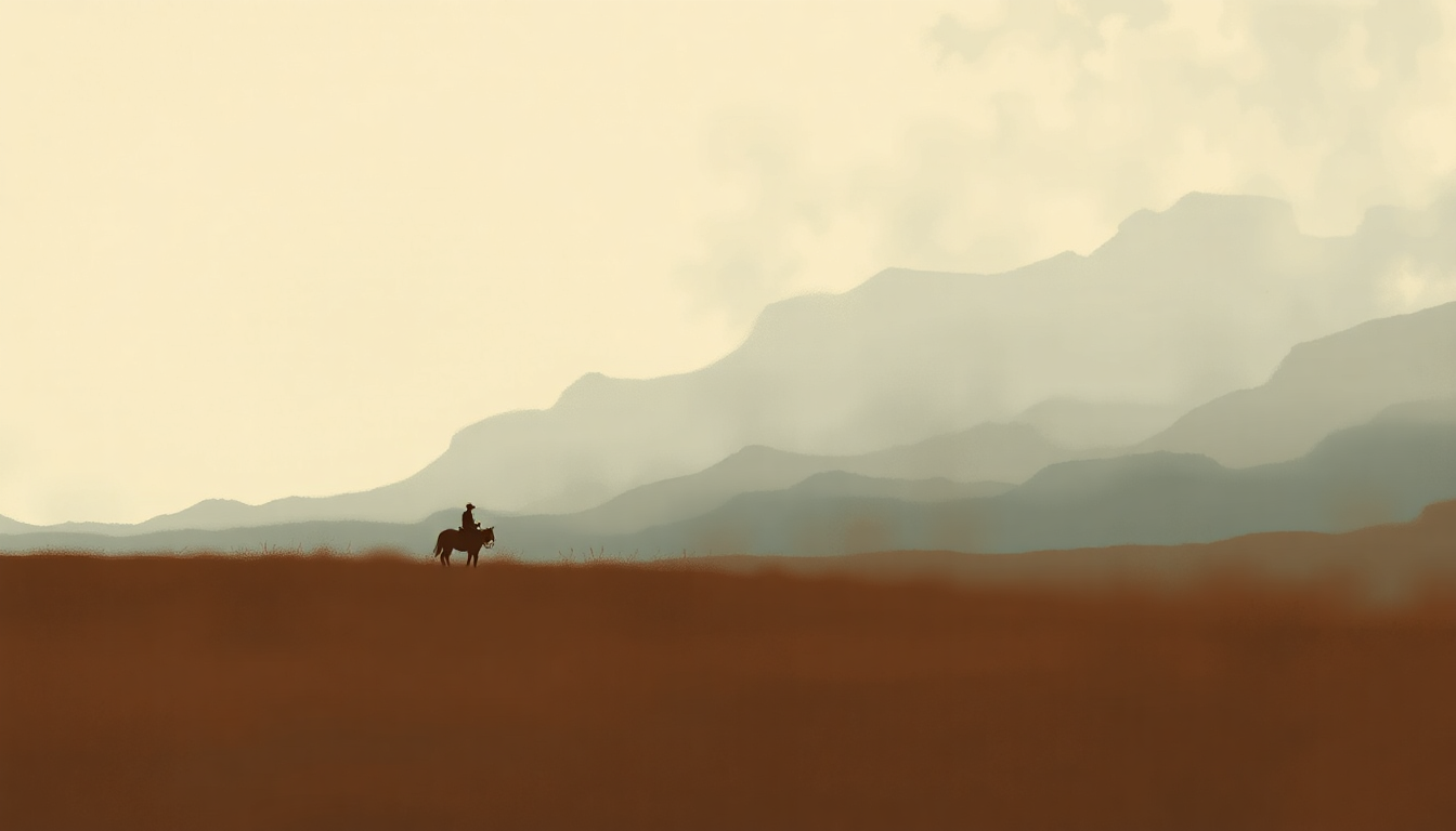 Fan-driven abstract illustration evoking the emotional arc of Mamas Don't Let Your Babies Grow Up to Be Cowboys by Waylon Jennings