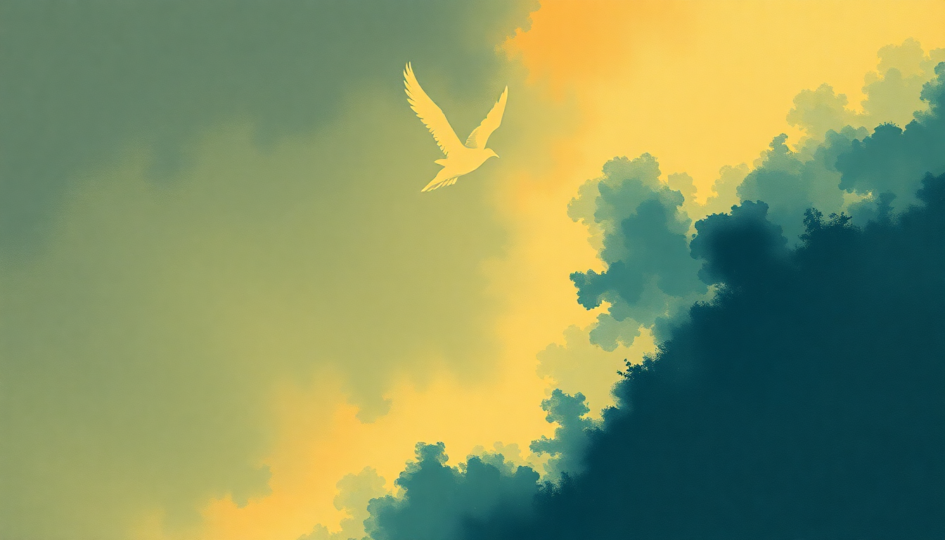 Fan-driven abstract illustration evoking the emotional arc of Mamie Is Blue by Faust