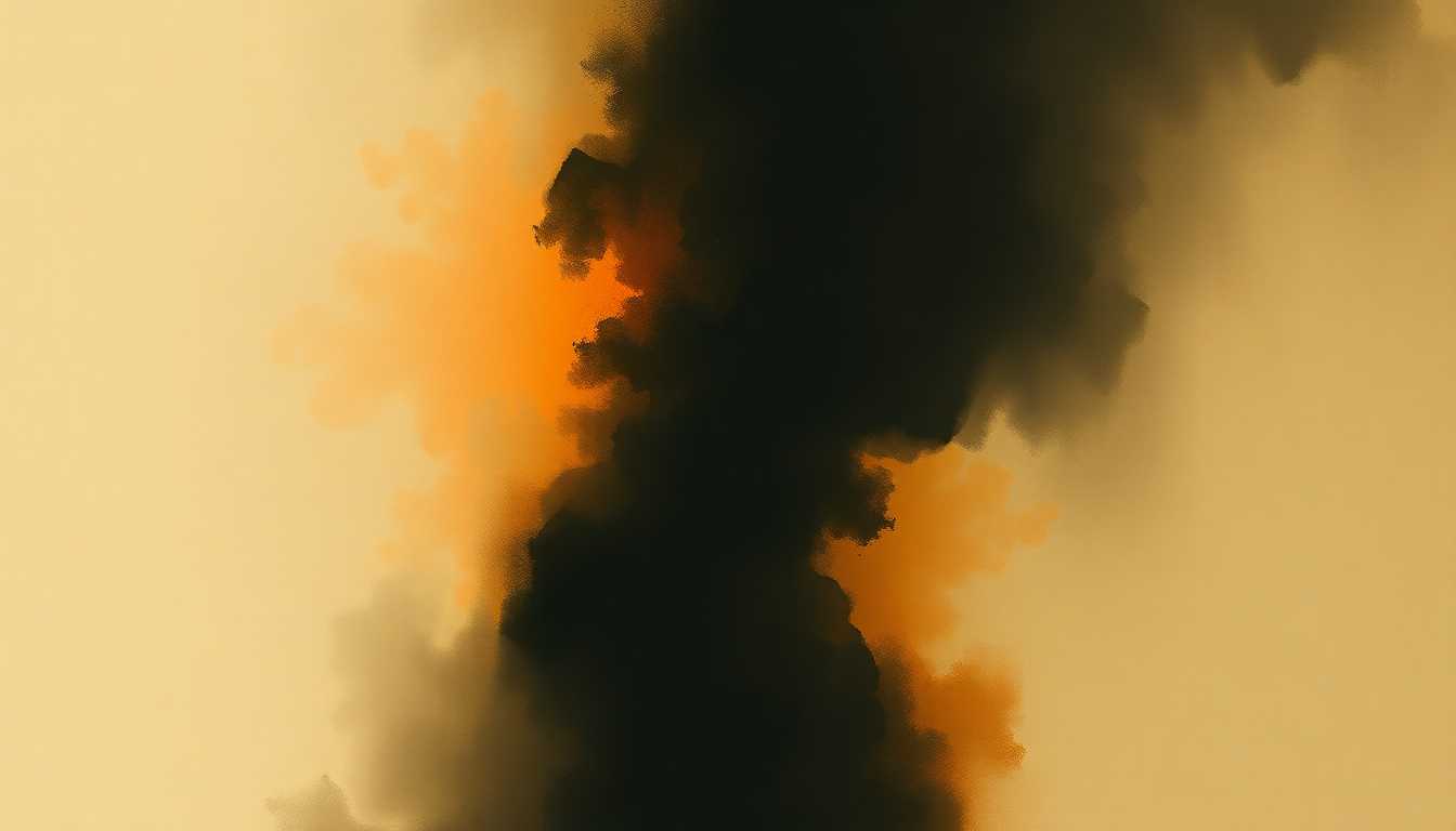 Fan-driven abstract illustration evoking the emotional arc of Mamma by Luciano Pavarotti