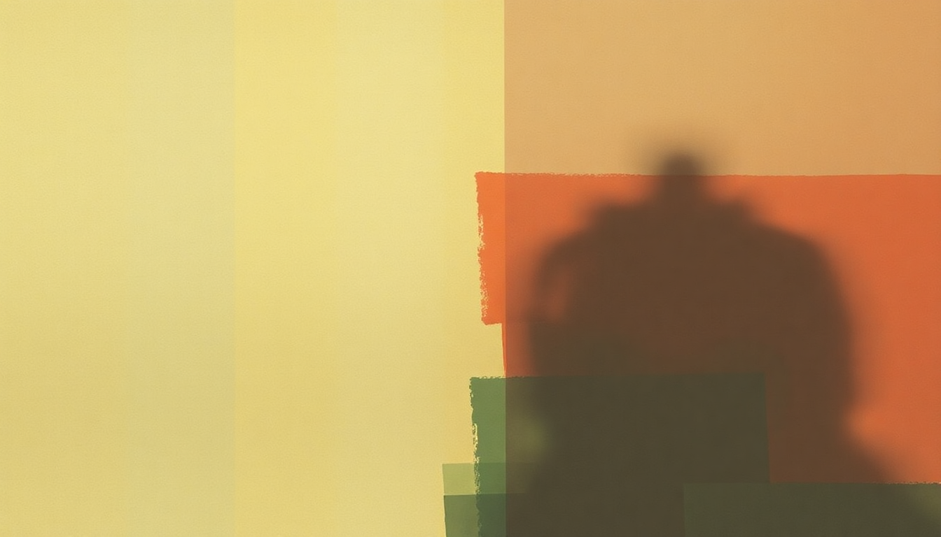 Fan-driven abstract illustration evoking the emotional arc of Man Next Door by Massive Attack
