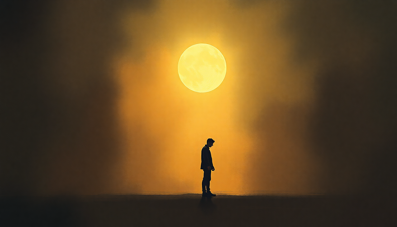 Fan-driven abstract illustration evoking the emotional arc of Man of the Hour by Norah Jones