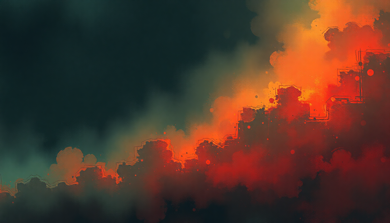 Fan-driven abstract illustration evoking the emotional arc of Mandatory Suicide by Slayer