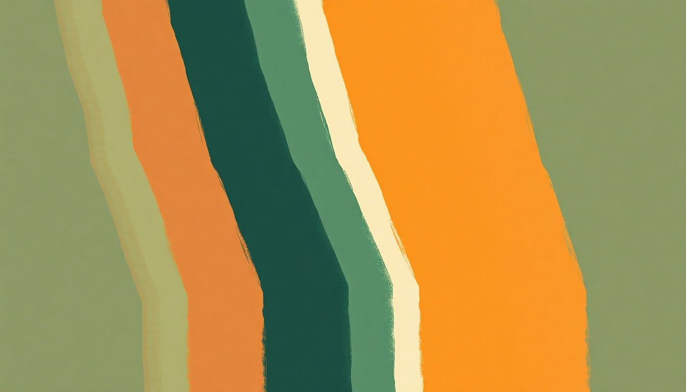 Fan-driven abstract illustration evoking the emotional arc of Mangetout by Wet Leg