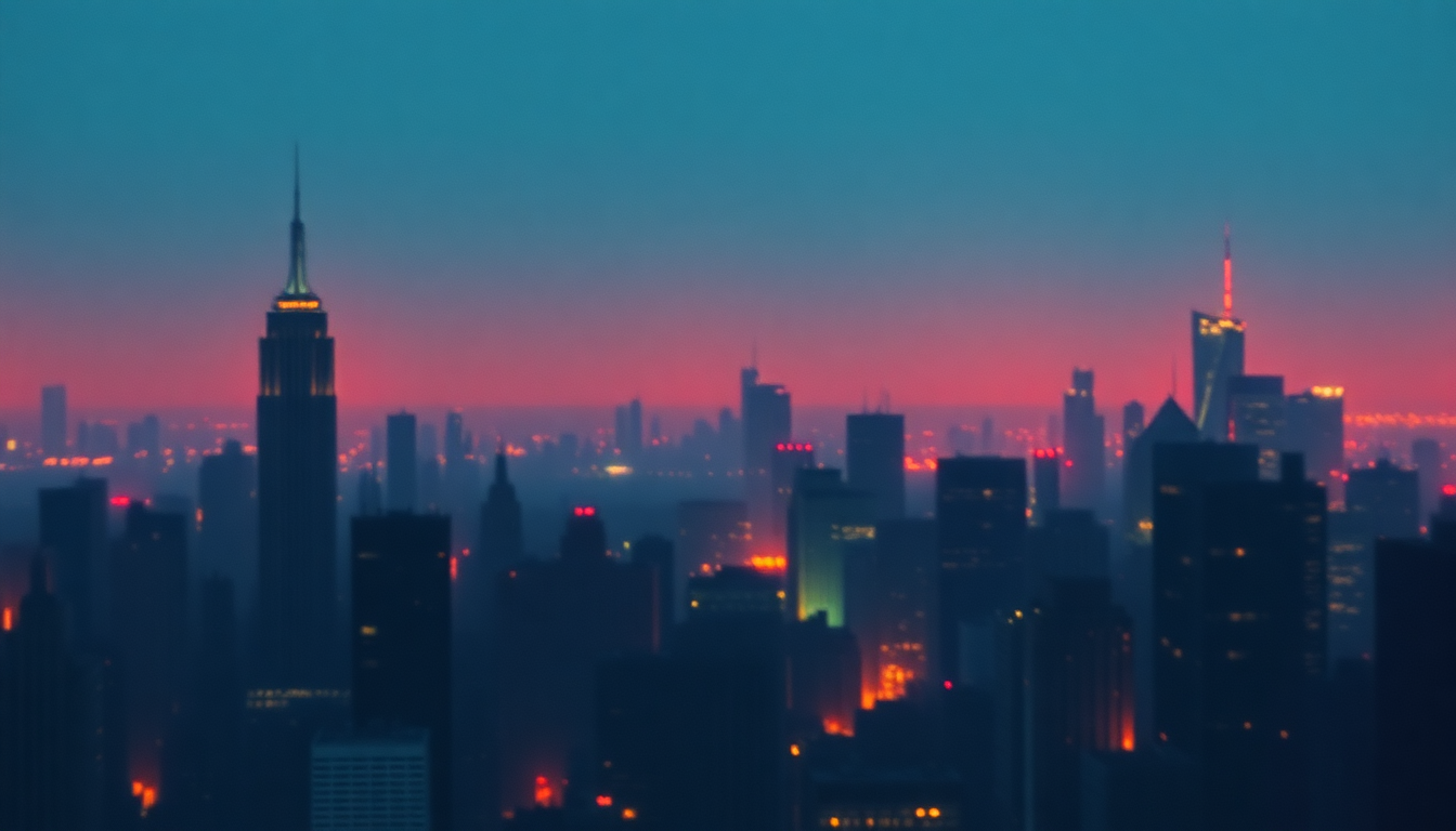 Fan-driven abstract illustration evoking the emotional arc of Manhattan Skyline by a-ha