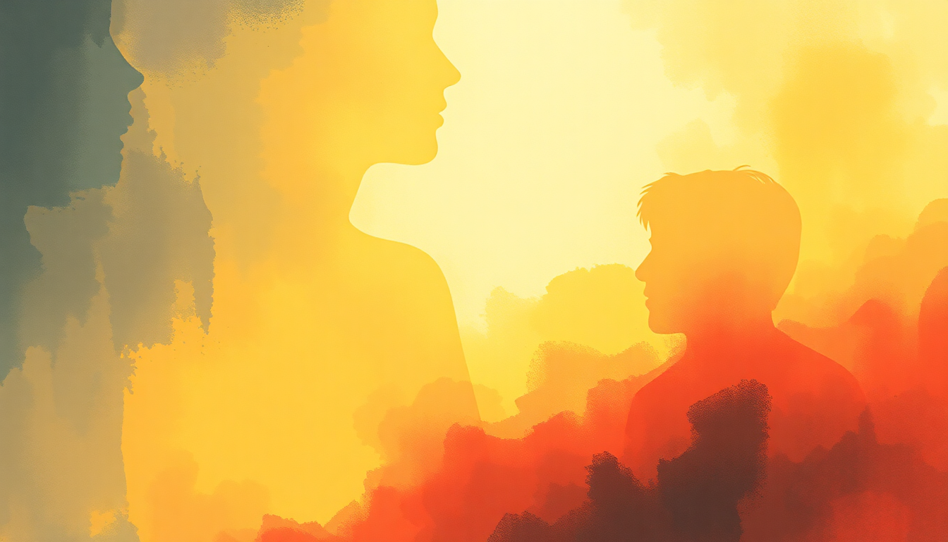 Fan-driven abstract illustration evoking the emotional arc of Maria by Ricky Martin