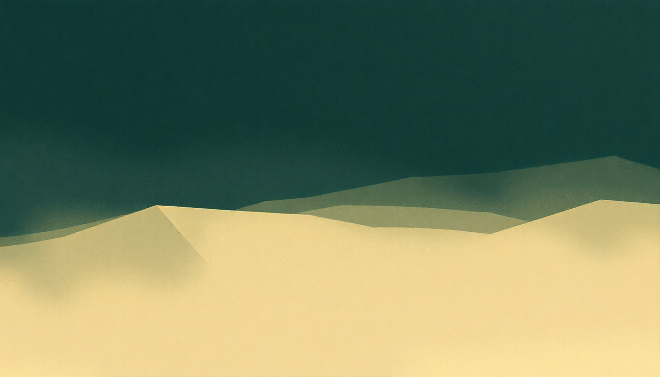 Fan-driven abstract illustration evoking the emotional arc of Mariana Trench by Bright Eyes