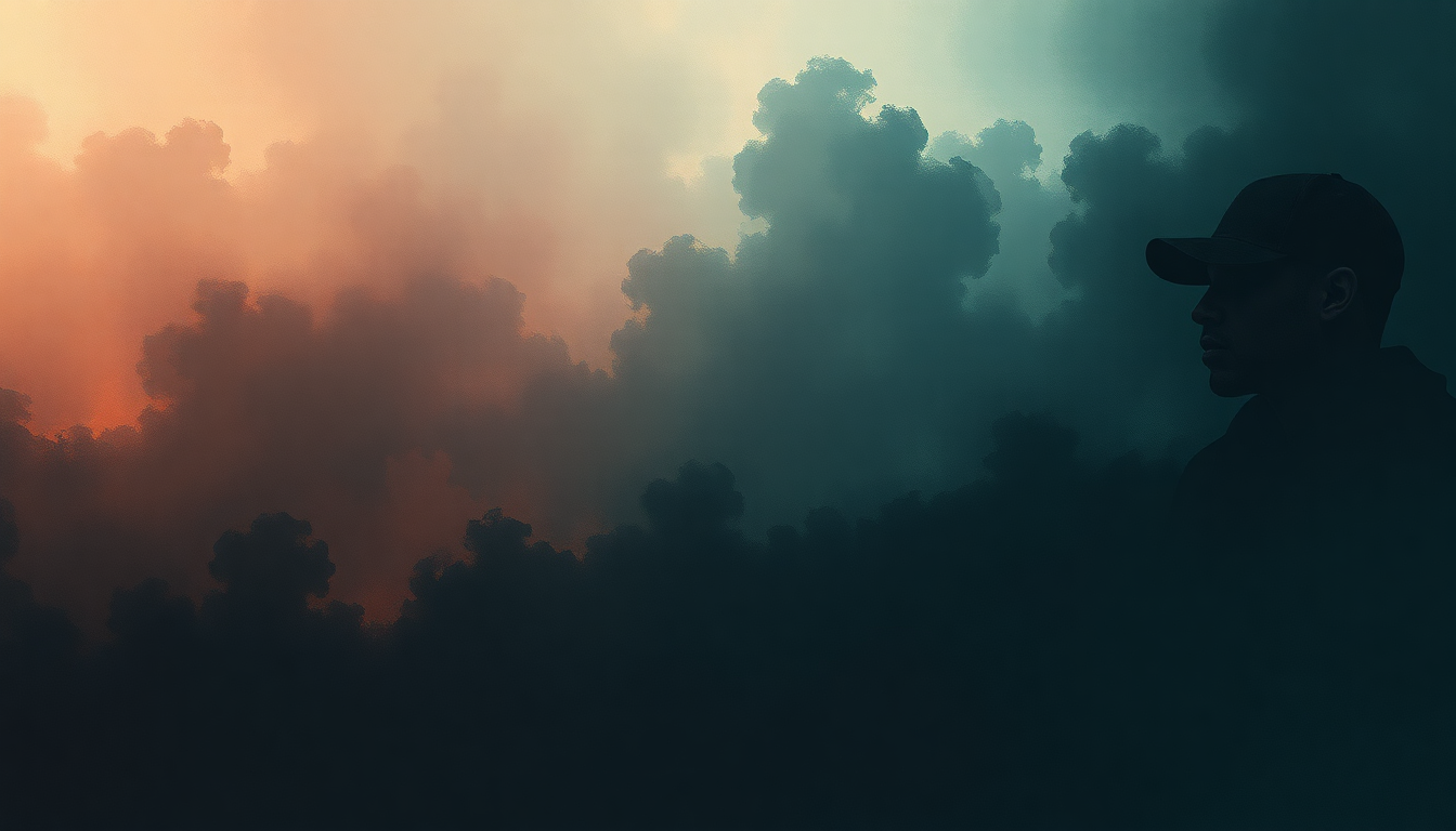 Fan-driven abstract illustration evoking the emotional arc of Marvins Room by Drake